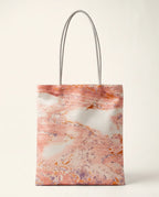 Traditional Chinese Lacquer Art Tote Bag — Rose Gold Marble