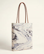Traditional Chinese Lacquer Art Tote Bag — Moonstone Marble