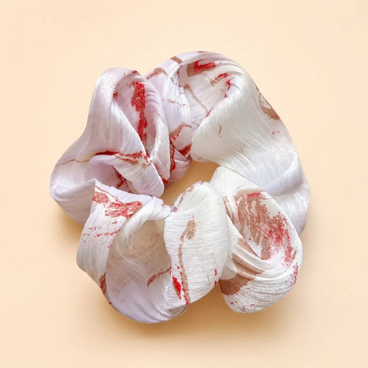 Marble Lacquer Art Silk Scrunchie