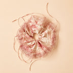 Marble lacquer silk scrunchie - Coral Bronze