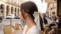 Traditional Chinese Lacquer Art Silk Bow Hair Ribbon — Jade Mist
