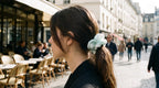 Traditional Chinese Lacquer Art Organza Scrunchie — Mint Mist