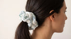 Traditional Chinese Lacquer Art Organza Scrunchie — Ink Wash