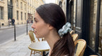 Traditional Chinese Lacquer Art Organza Scrunchie — Ink Wash