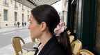 Traditional Chinese Lacquer Art Organza Scrunchie — Rose Petal
