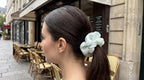 Traditional Chinese Lacquer Art Silk Scrunchie — Sea Glass
