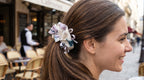 Traditional Chinese Lacquer Art Pearl Scrunchie — Ribbon & Mist