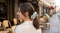 Traditional Chinese Lacquer Art Pearl Scrunchie — Ocean & Sand