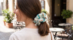 Traditional Chinese Lacquer Art Pearl Scrunchie — Ocean & Sand