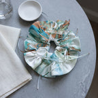Traditional Chinese Lacquer Art Pearl Scrunchie — Ocean & Sand