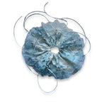 Traditional Chinese Lacquer Art Crystal Scrunchie — Glacier Blue